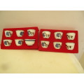 11 MATCHING JAPANESE GAWA CUPS  AND 1 ASSOCIATED CUP 12 IN ALL