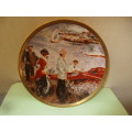 STAFFORDSHIRE CROWN CHINA DISPLAY PLATE  RENOIR OARSMEN AT CHATOU