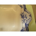 GRIM WADES  BLUE AND WHITE VEGETABLE DISH c 1930