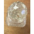 BEAUTIFUL 1950`S  HOBNAIL CUT CRYSTAL DECANTER WITH STAR BURST BASE