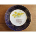 BEAUTIFUL WEATHERBY PLATE  WITH DAFFODILS AND WORDSWORTH POEM.