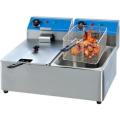 Double tank electric chips fryer machine