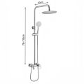 Exel All In One Shower Rail Set - Chrome