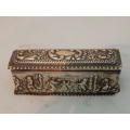 A Beautifully Embossed Silver  Trinket Box