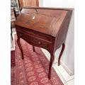 A Lovely Small Ornate Front Desk in Maple Wood
