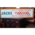 A JACKS GENTS HAIRSTYLISTS HOP FITTING SIGN/ LIGHTBOX