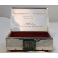 A SOUTH AFRICAN SILVER MINE SOCIETY BOX TROPHY , GOOD QUALITY