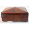 A WOODEN WW2 PRISONER OF WAR BOX MADE BY ITALIAN PRISONER OF WAR WITH NAME INSCRIBED