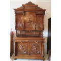 A STUNNING LARGE CARVED BUFFET