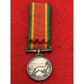 M8) WW2 AFRICA SERVICE SILVER MEDAL WITH KINGS COMMENDATION PROTEA MINIATURE
