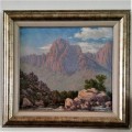 Vera Volschenk - Mountain Scene Oil on Canvas - 62cmx68cm Framed