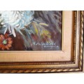 Lovely Natalie Field Oil on Board Still Life Painting - 85cmx70cm Framed