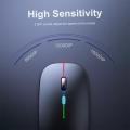 Wireless Mouse Bluetooth RGB Rechargeable Mouse Wireless Computer Silent Mause LED Backlit Ergonomic