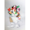 kitten / cat  oil painting