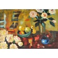 floral still life oil painting