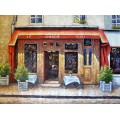 oil painting french restaurant street scene oil painting