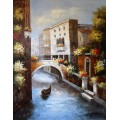large oil painting venice canal