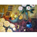 large size floral still life oil painting