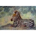mark enslin oil painting  - zebra