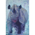 mark enslin oil painting  - rhino