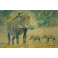 mark enslin oil painting  - warthog
