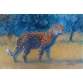 mark enslin oil painting  - leopard