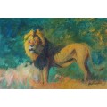 mark enslin oil painting - lion
