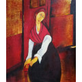 in style of / after modigliani oil painting