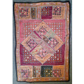vintage india hand embroidered wall hanging / throw