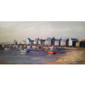 oil painting - boats