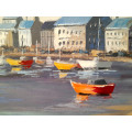 oil painting - boats