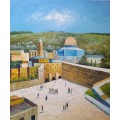 western wall jerusalem oil painting