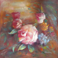 oil painting floral rose study