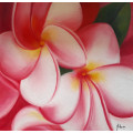 floral frangipani oil painting