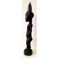 baule female figure wood sculpture african artefact ivory coast