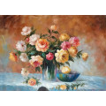 large floral oil painting