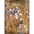 large floral orchid study oil painting