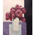 modern study flower in vase oil painting