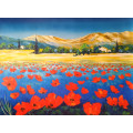 modern colourful landscape oil painting