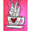 Romero Britto -  cappuccino cup
