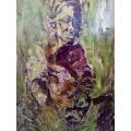 RESALE - LARGE GREGOIRE BOONZAIER MOTHER & CHILD OIL ON BOARD, WITH CERTIFICATE VALUE R85000