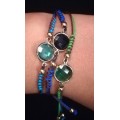Decorative Multicolour Stone Thread Bracelet