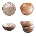 Handmade Mosaic Coconut Bowl - Peach