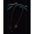 Unisex Multilayer Adjustable Beaded Leather & Wax String Bracelet  - Blue