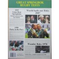 Great Springbok Rugby Tests a newspaper history