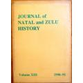 Journal of Natal and Zulu History Volume XIII 1990-91
