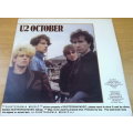 U2 October South African Pressing Vinyl LP  [Shelf E]