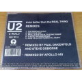 U2 Even Better Than The Real Thing Remixes Maxi Single   [Shelf G Box 18]