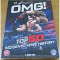 WWE OMG! The Top 50 Incidents in WWE Story 3 X DVD [sealed]
