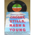 CROSBY STILLS NASH AND YOUNG 7` single American Dream BLACK vinyl IMPORT